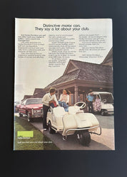 Vintage Harley-Davidson Golf Cart Ad – Club Style (1970s)