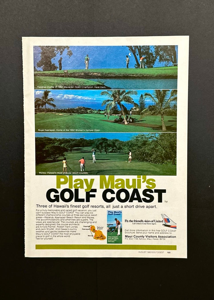 Play Maui’s Golf Coast – 1982 (SOLD)