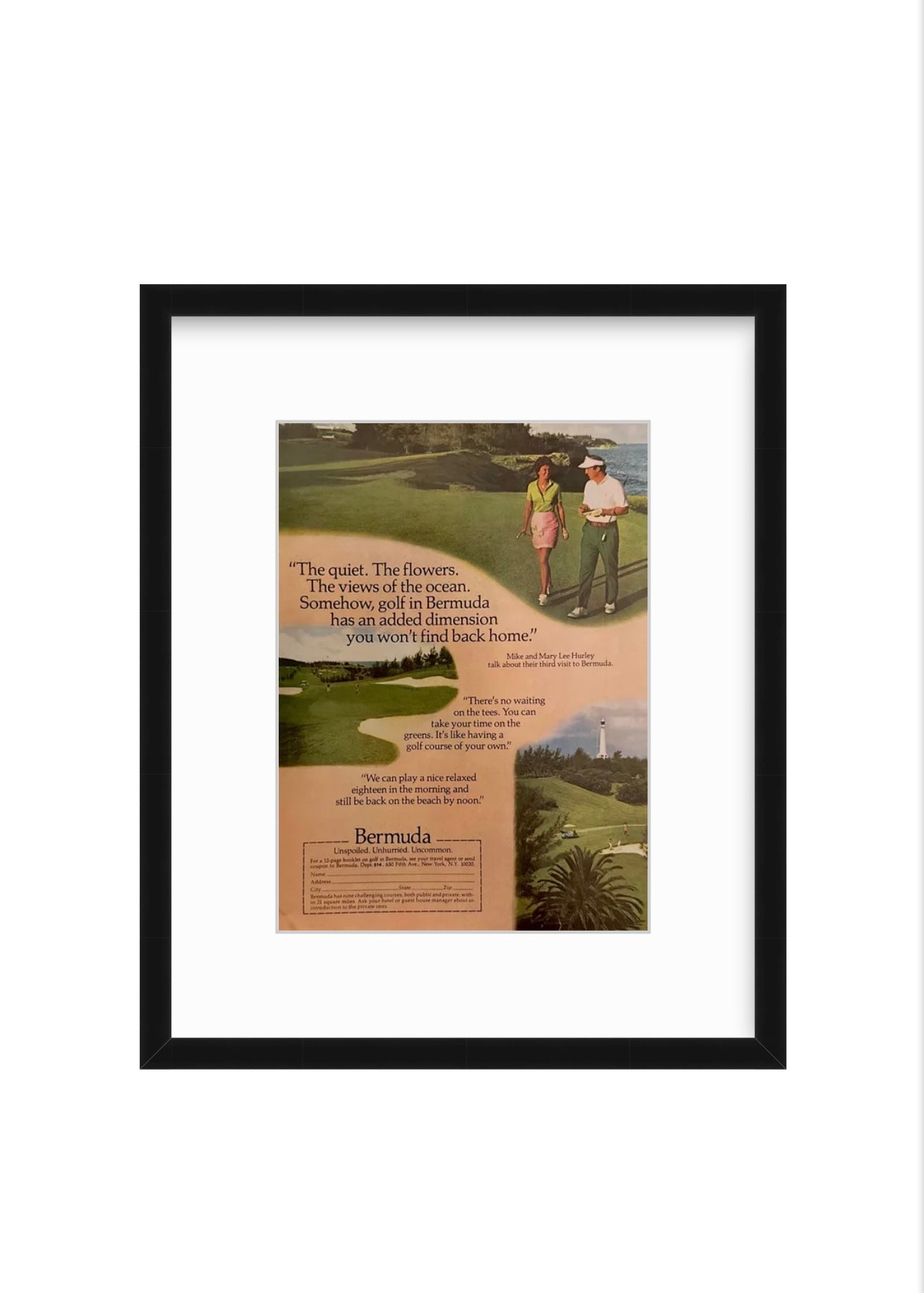 Vintage Bermuda Golf Travel Ad – 1970s