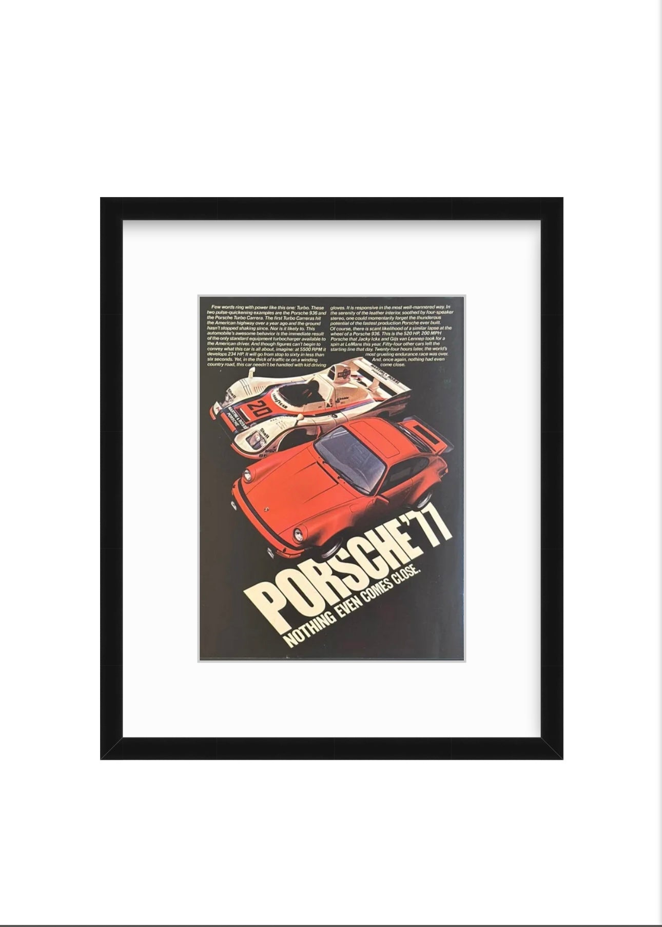 Vintage Porsche Ad – 1977 Turbo Carrera