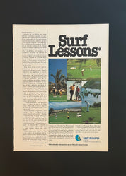 Surf Lessons – 1979 Hawaii Golf Resorts Ad