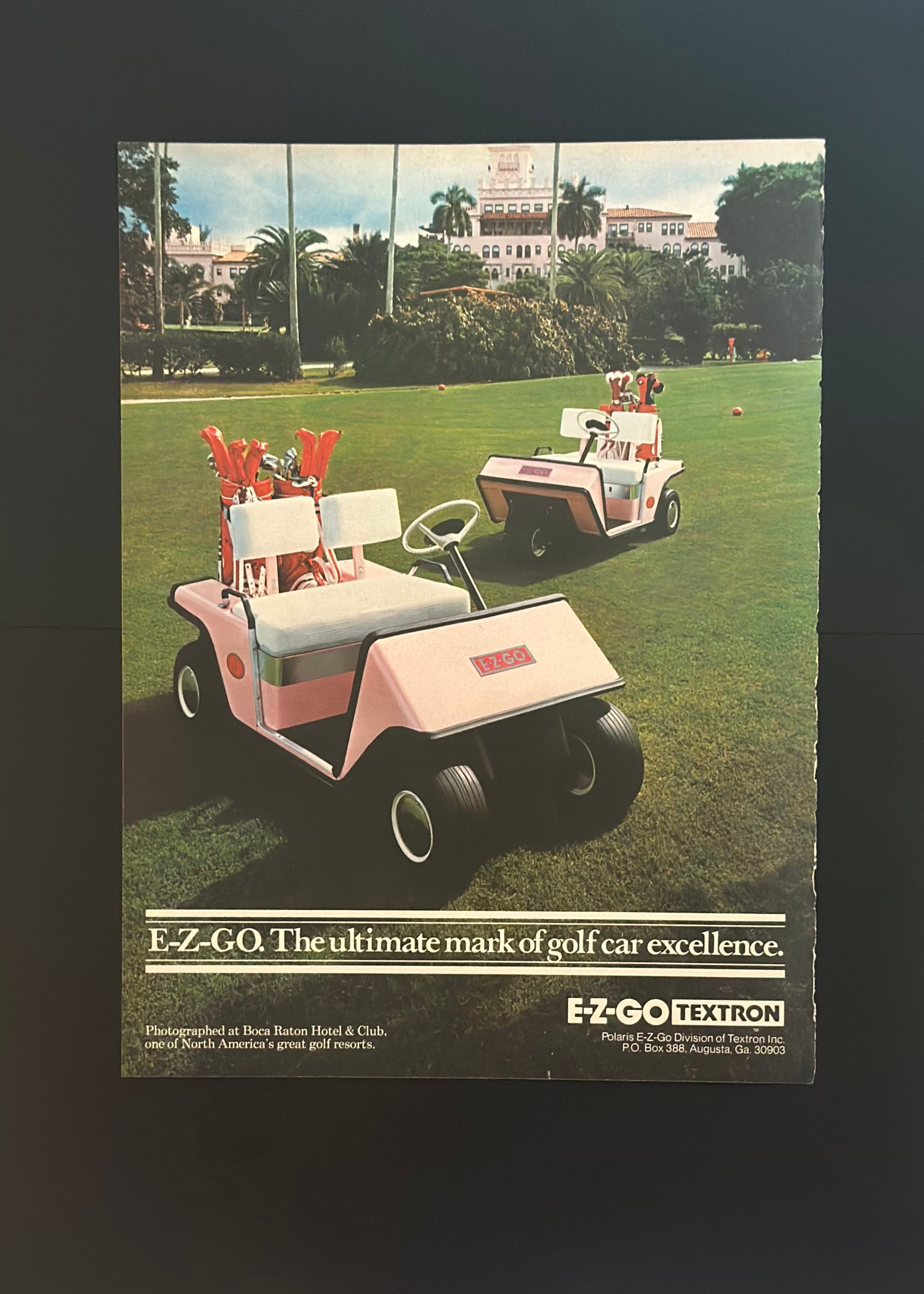 E-Z-GO – Boca Raton Golf Car Ad (1979) – Par & Precision