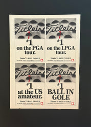 Titleist – “#1 Ball in Golf” Quad Panel Ad (1970s)