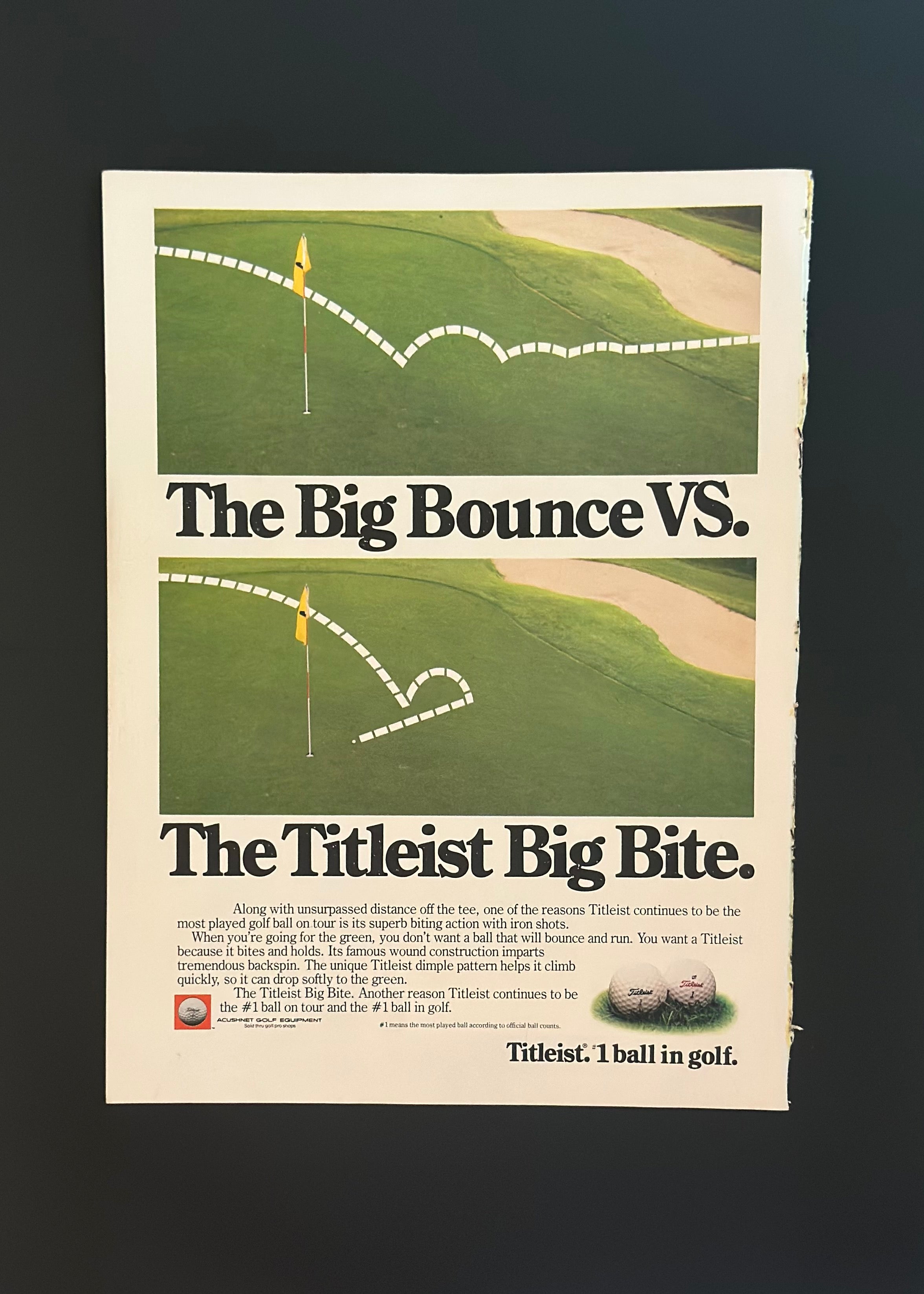 The Titleist Big Bite – Vintage Golf Ball Ad