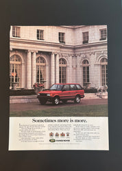 Vintage Range Rover Ad – "Sometimes more is more."
