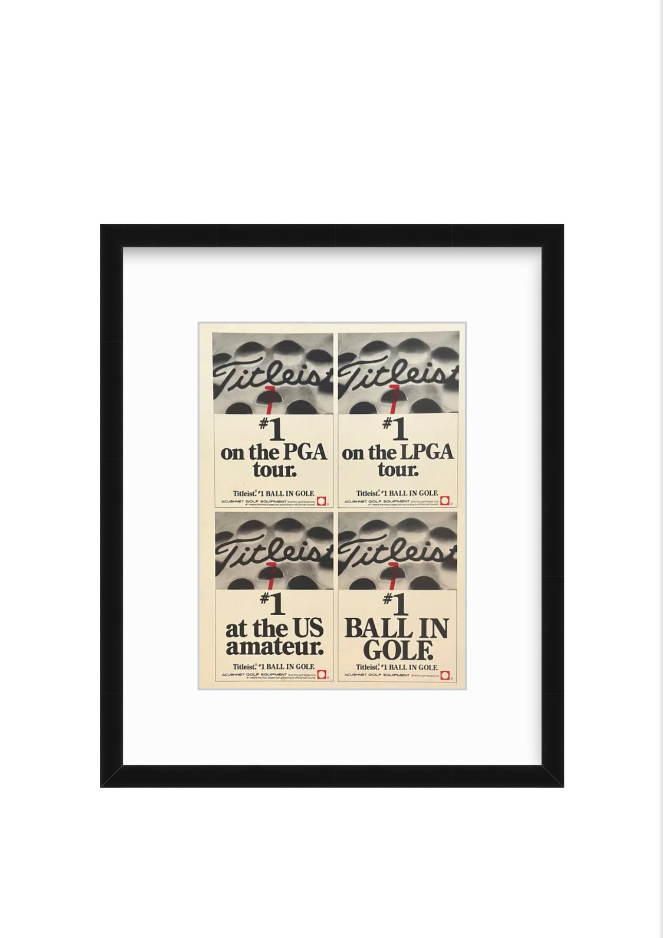 Titleist – “#1 Ball in Golf” Quad Panel Ad (1970s)