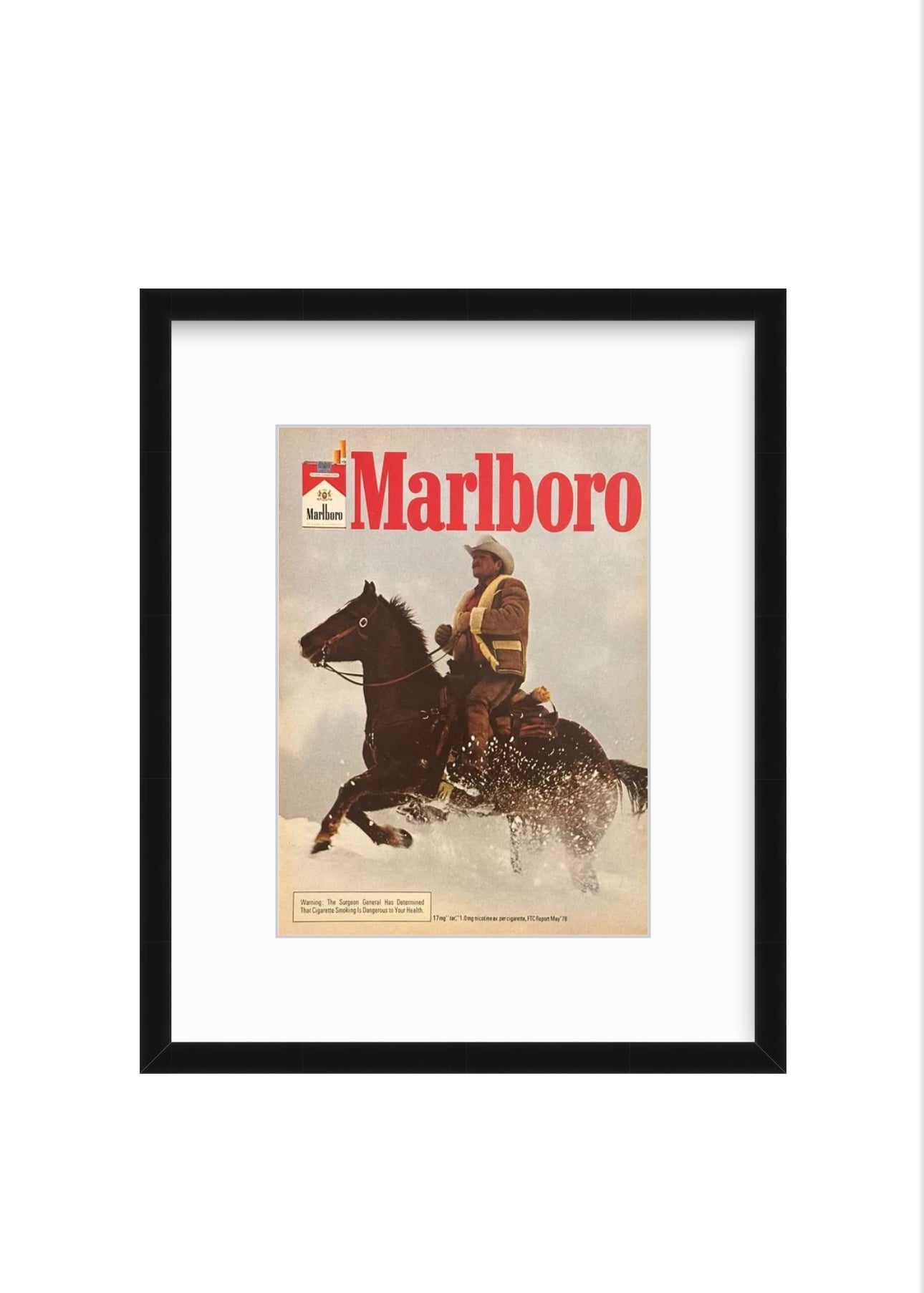 Marlboro Man – Winter Ride Vintage Ad (1978)