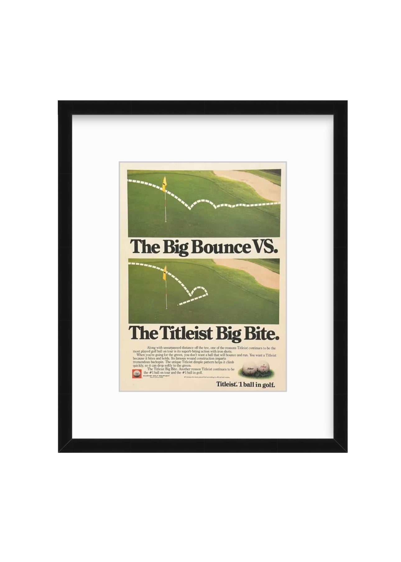 The Titleist Big Bite – Vintage Golf Ball Ad