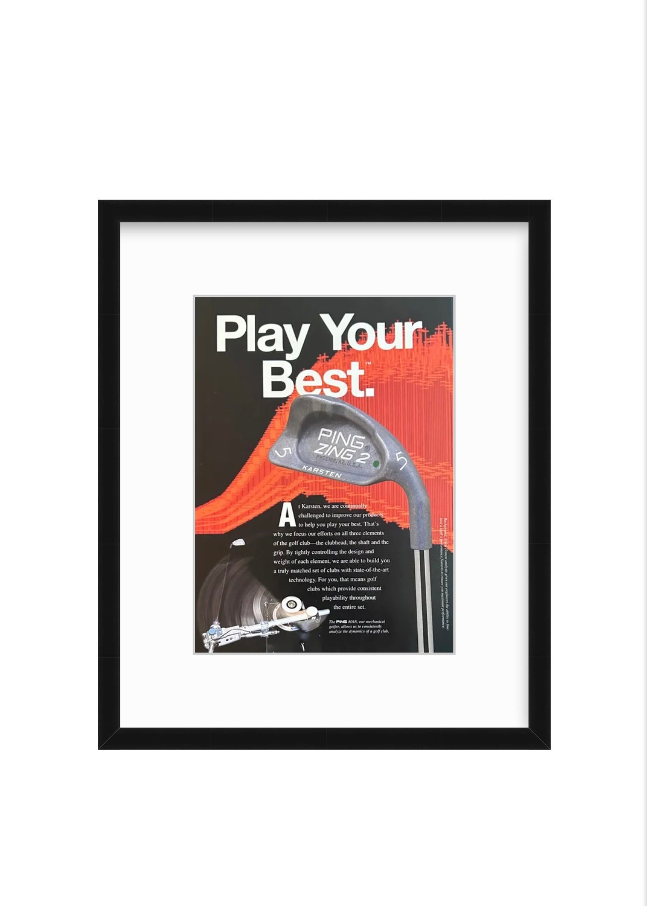 PING Zing 2 – "Play Your Best" Vintage Golf Ad
