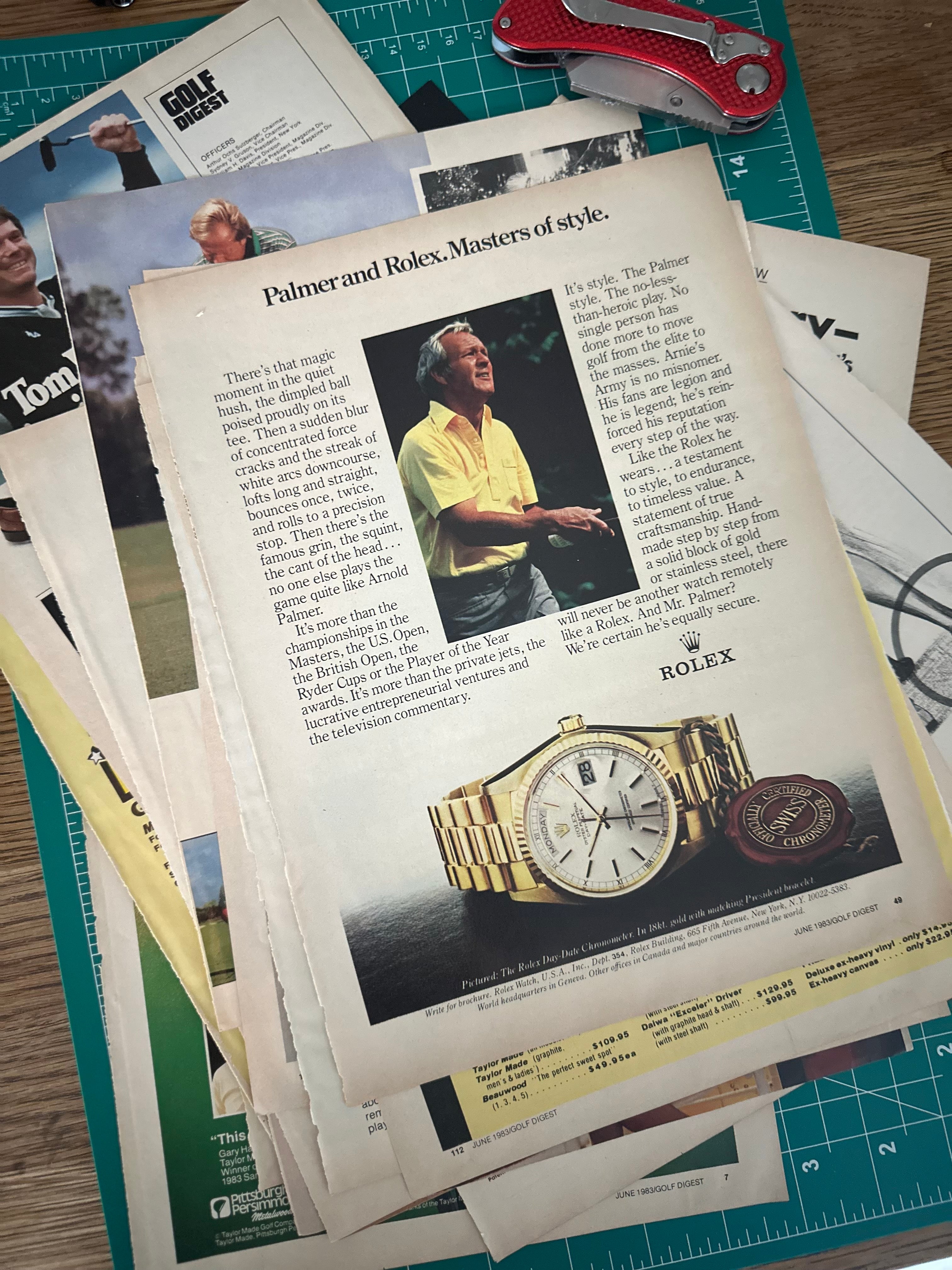 Arnold Palmer x Rolex – Masters of Style Ad - 1980s
