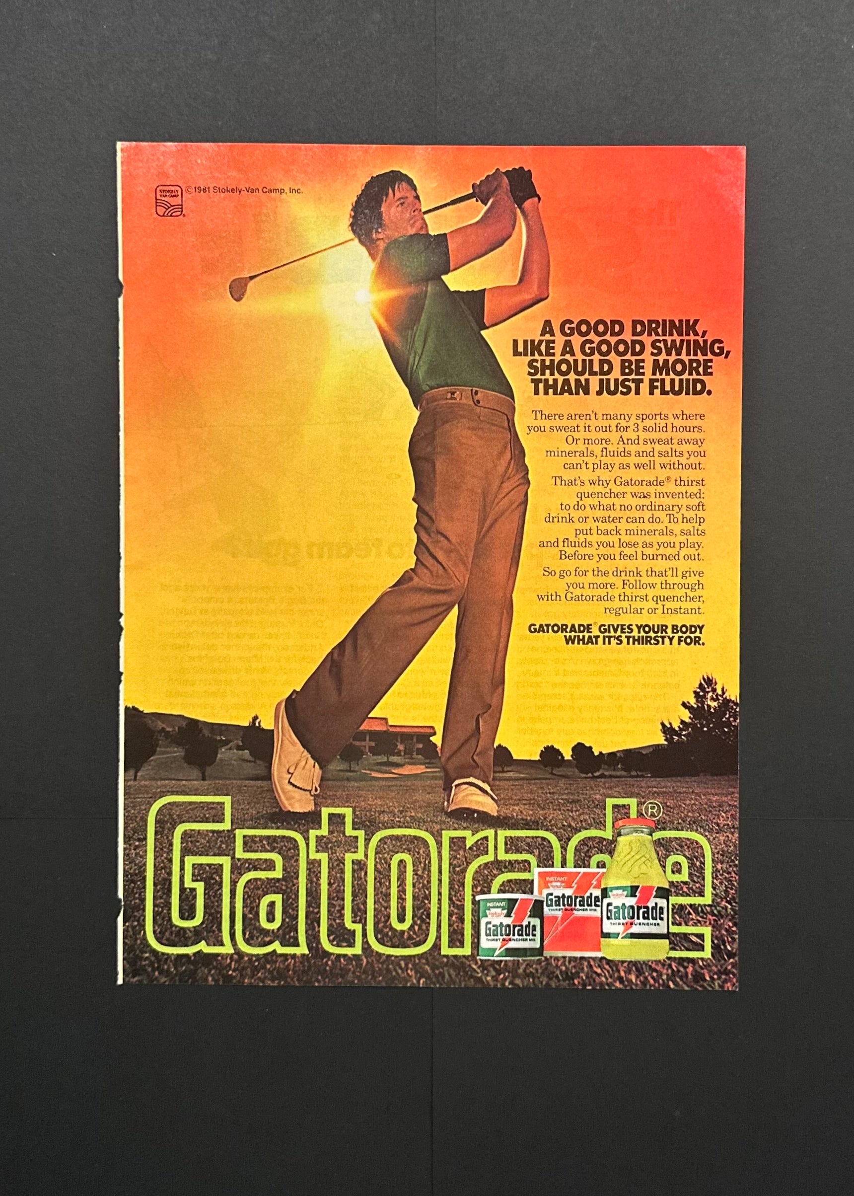 “A Good Drink, Like a Good Swing”, Gatorade - 1981