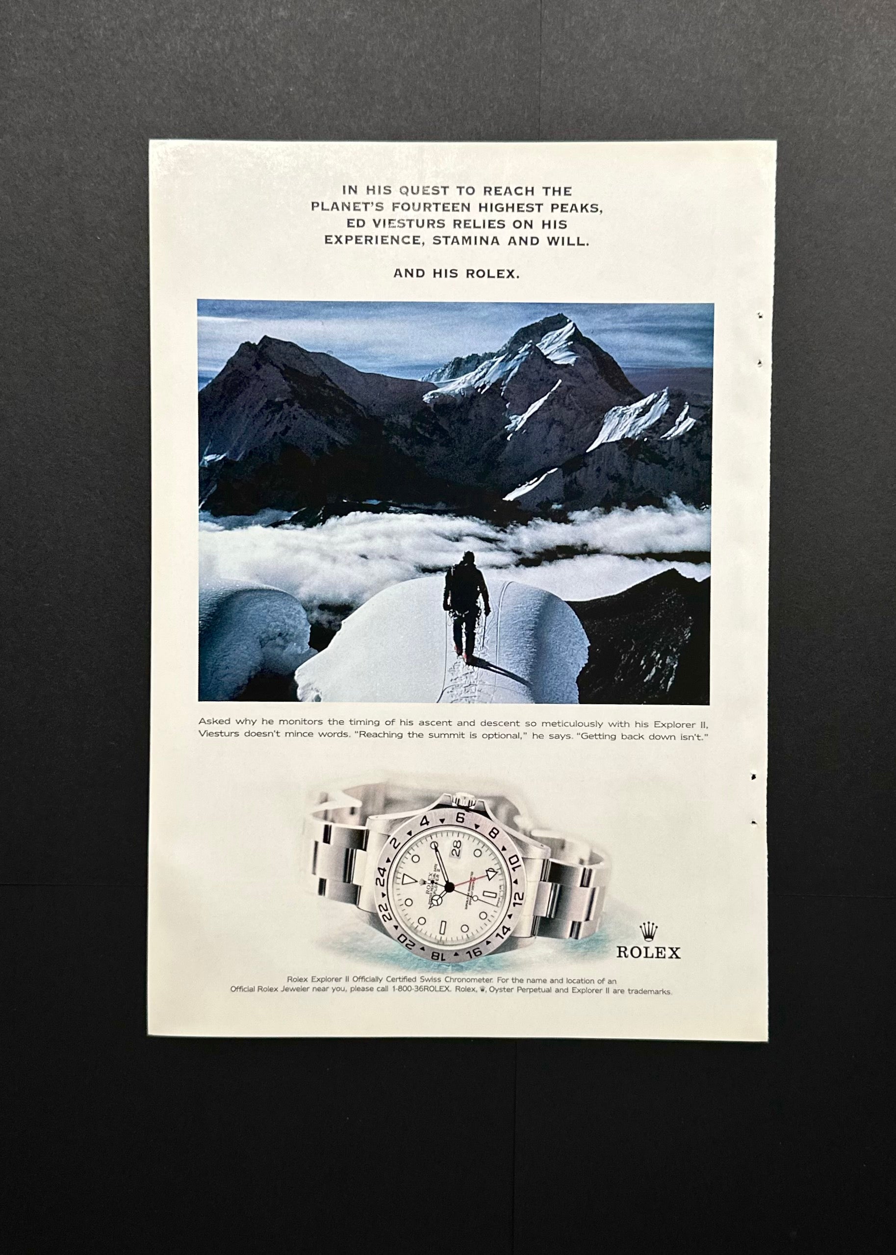 Rolex Explorer II x Ed Viesturs – Summit Ad