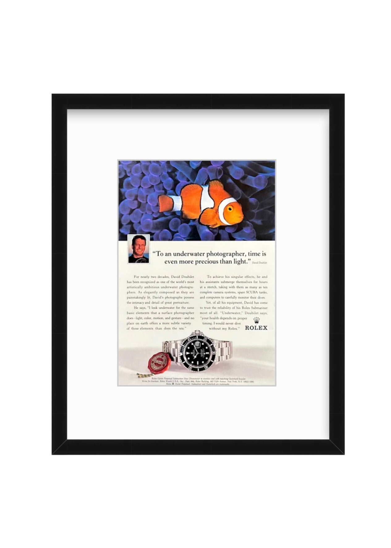 “Time is Even More Precious Than Light” – Vintage Rolex Submariner Ad