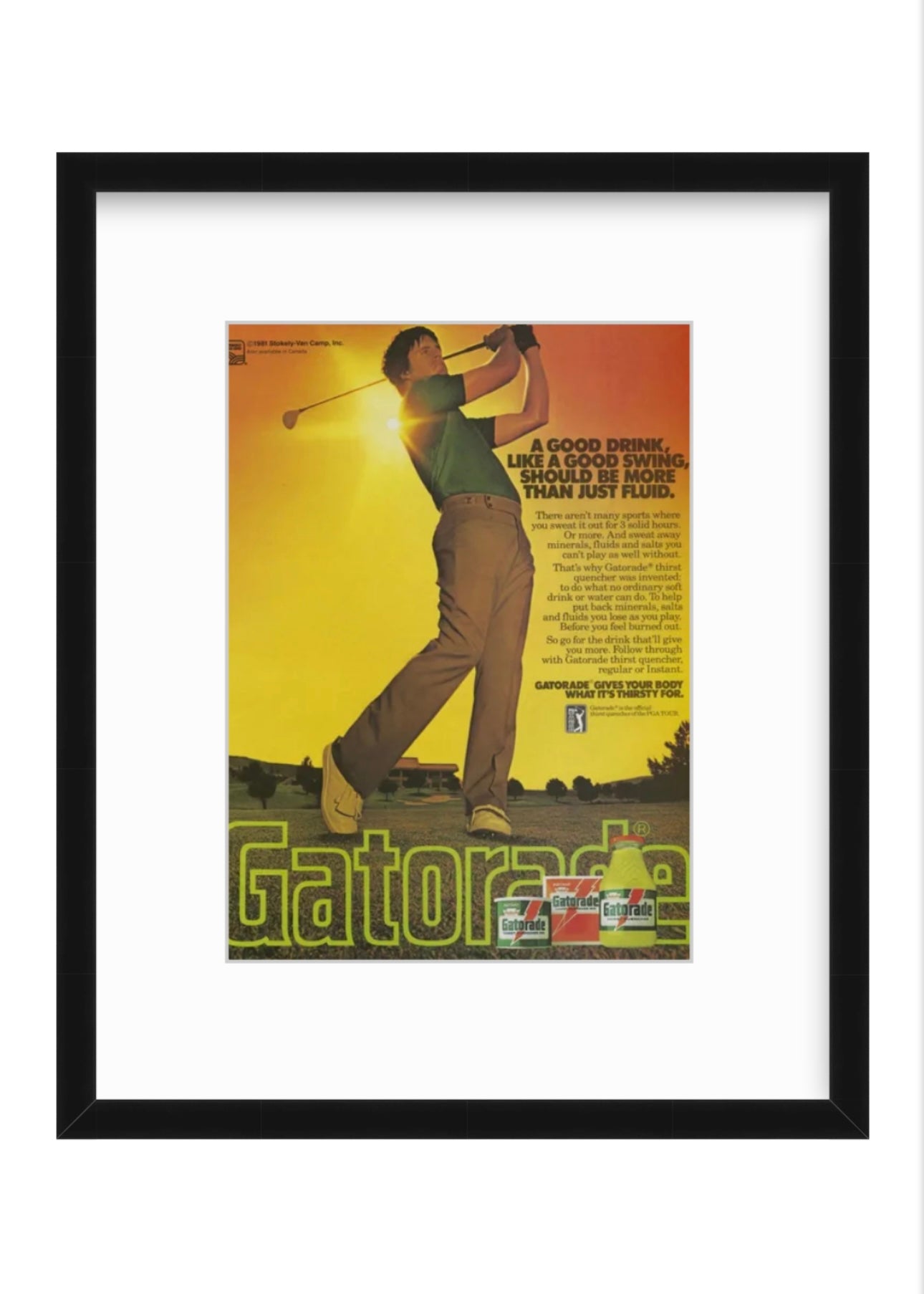 “A Good Drink, Like a Good Swing”, Gatorade - 1981