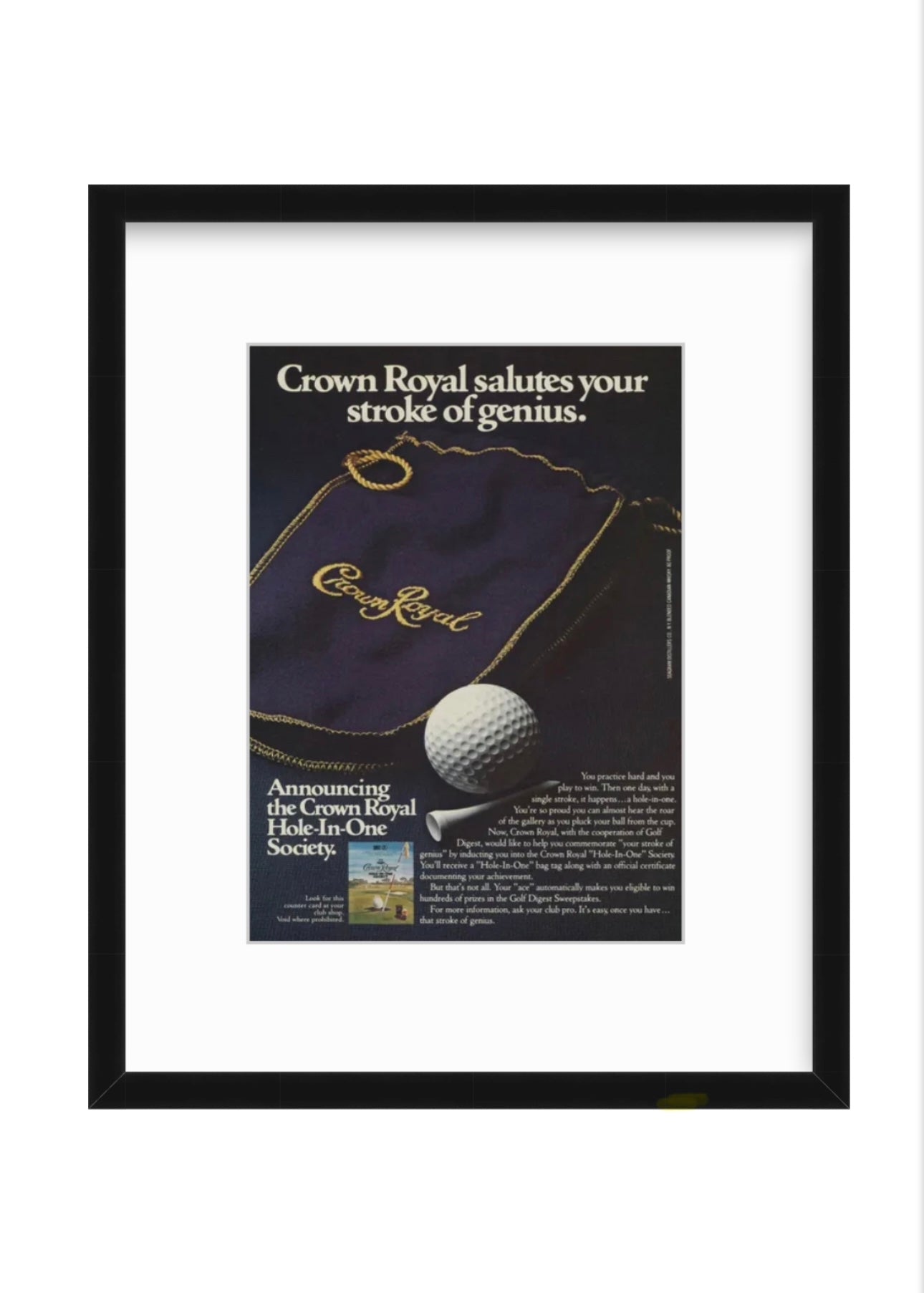 Crown Royal "Hole-In-One Society" - Vintage Tribute to Precision