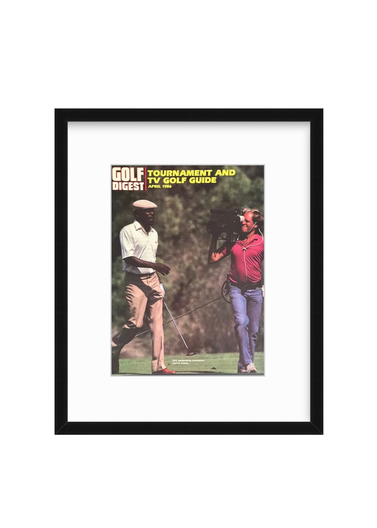 April 1986 “Tournament and TV Golf Guide” feat. Calvin Peete