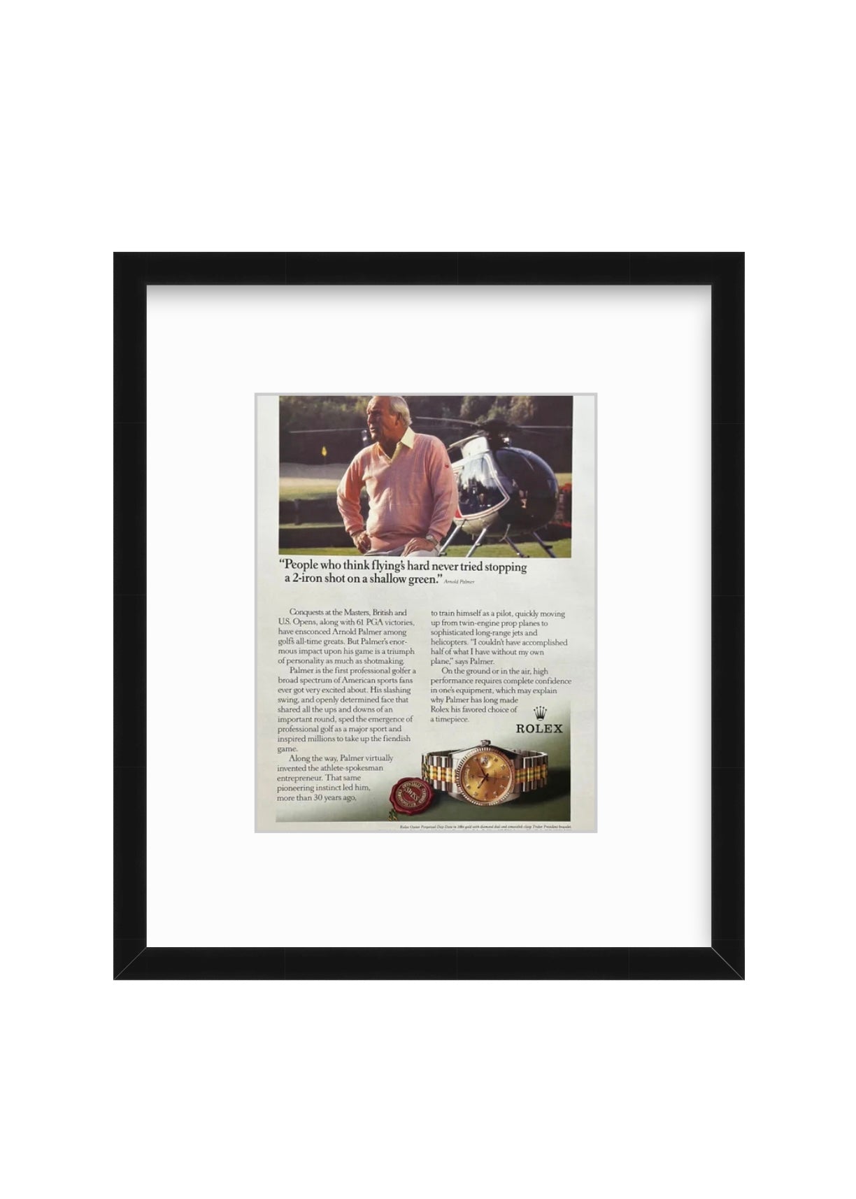 Arnold Palmer x Rolex – Pilot, Icon, Pioneer - 1980s