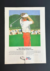 Vintage TaylorMade Ad – “Most Popular Woods on Tour” (1980s)