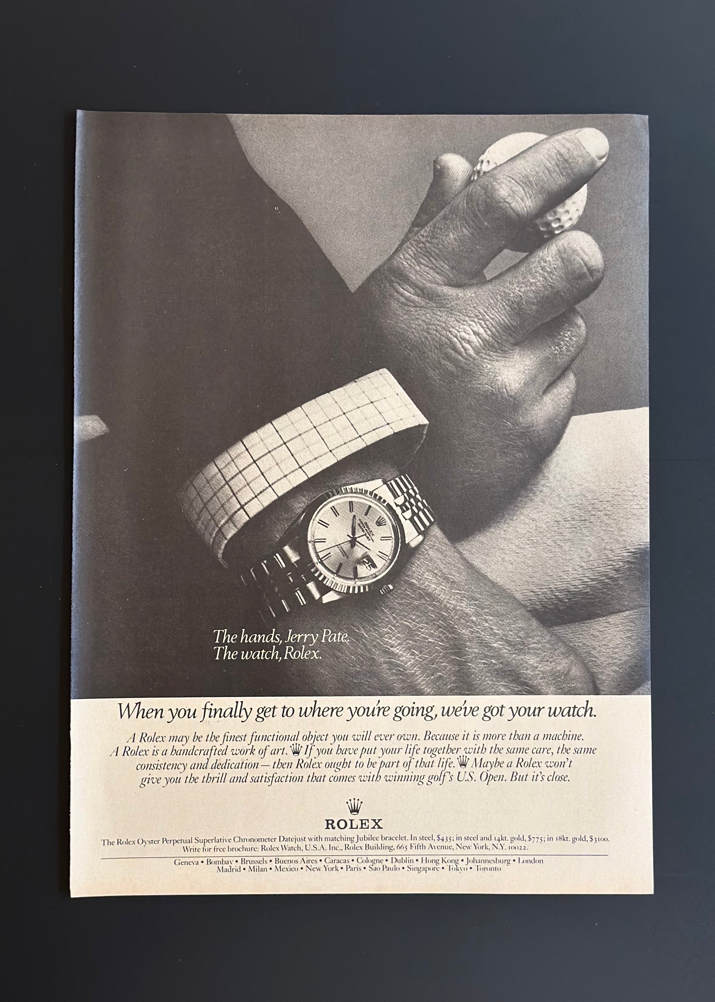 Rolex x Jerry Pate – Vintage Ad