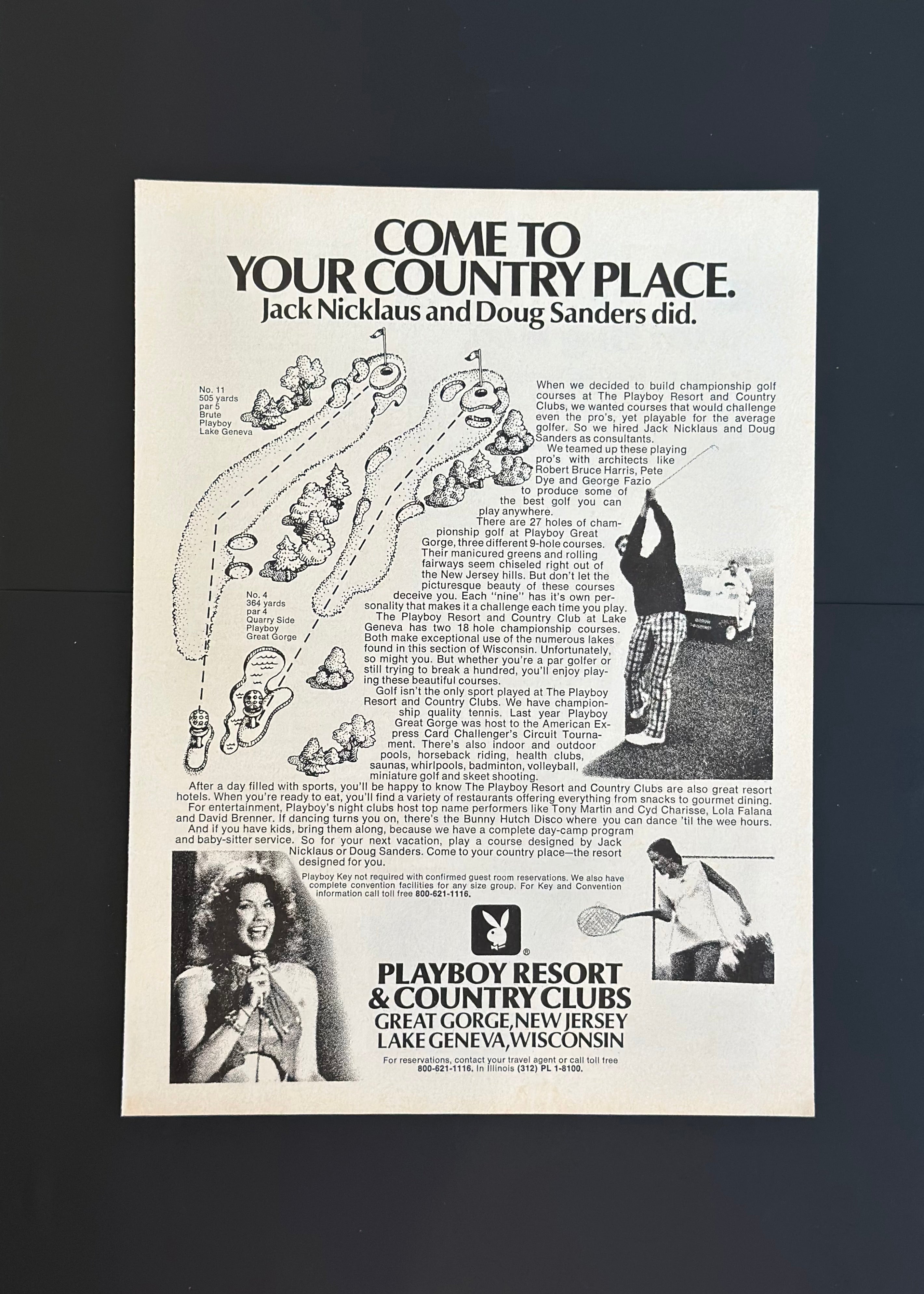 “Come to Your Country Place” – Playboy Resort & Country Clubs Ad