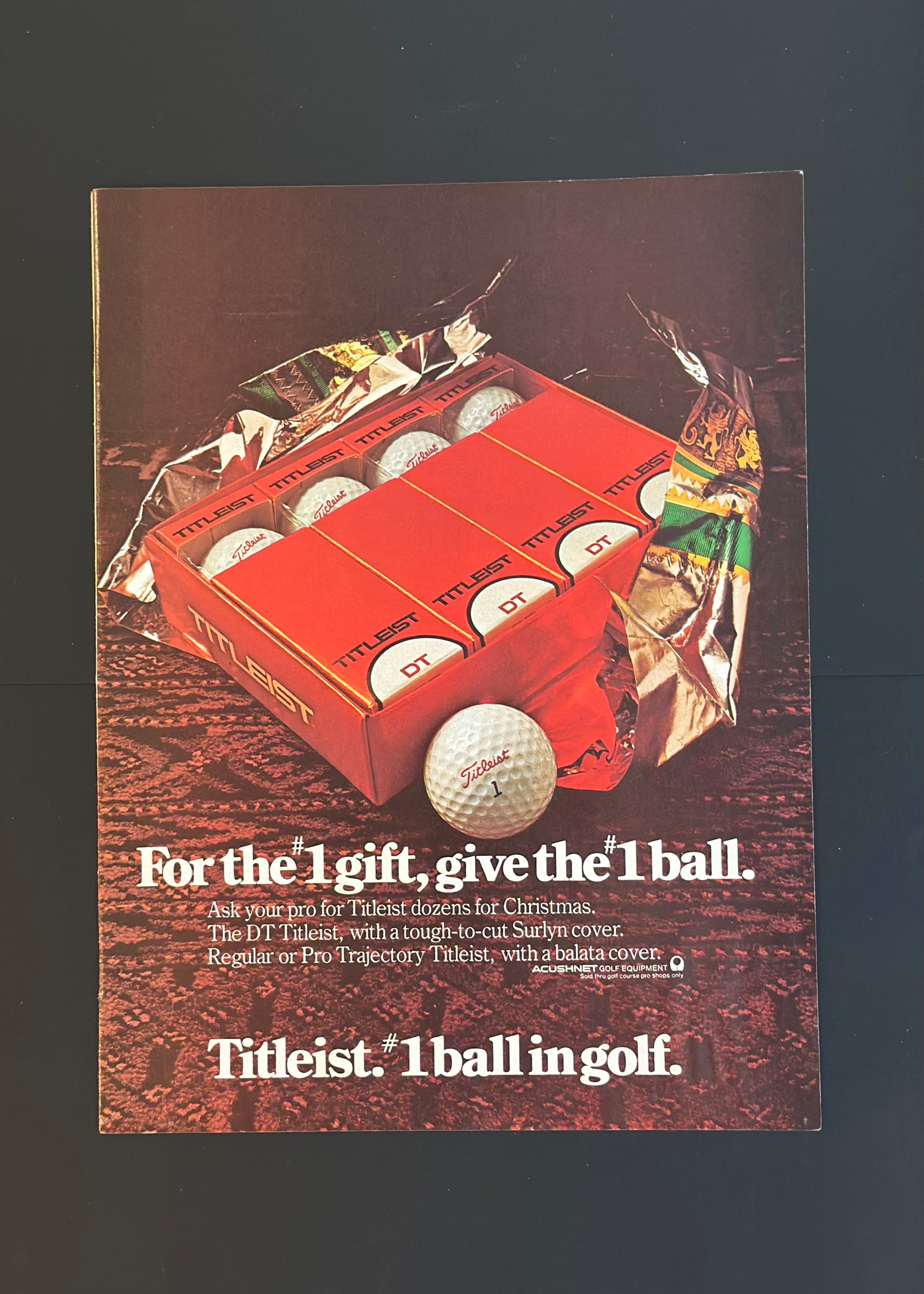Vintage Titleist Christmas Ad – “Give the #1 Ball” (1970s)