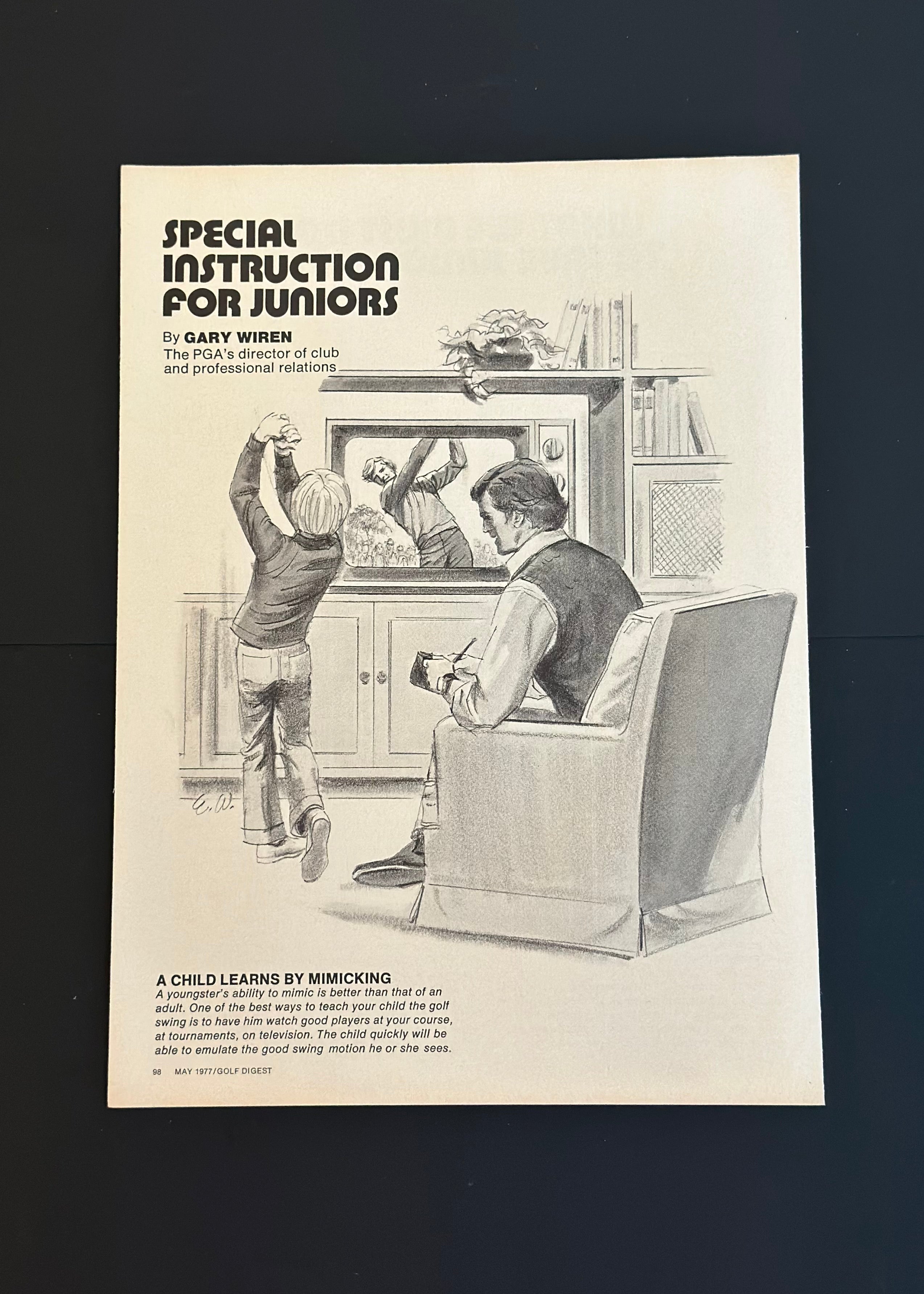 Special Instruction for Juniors c. 1977