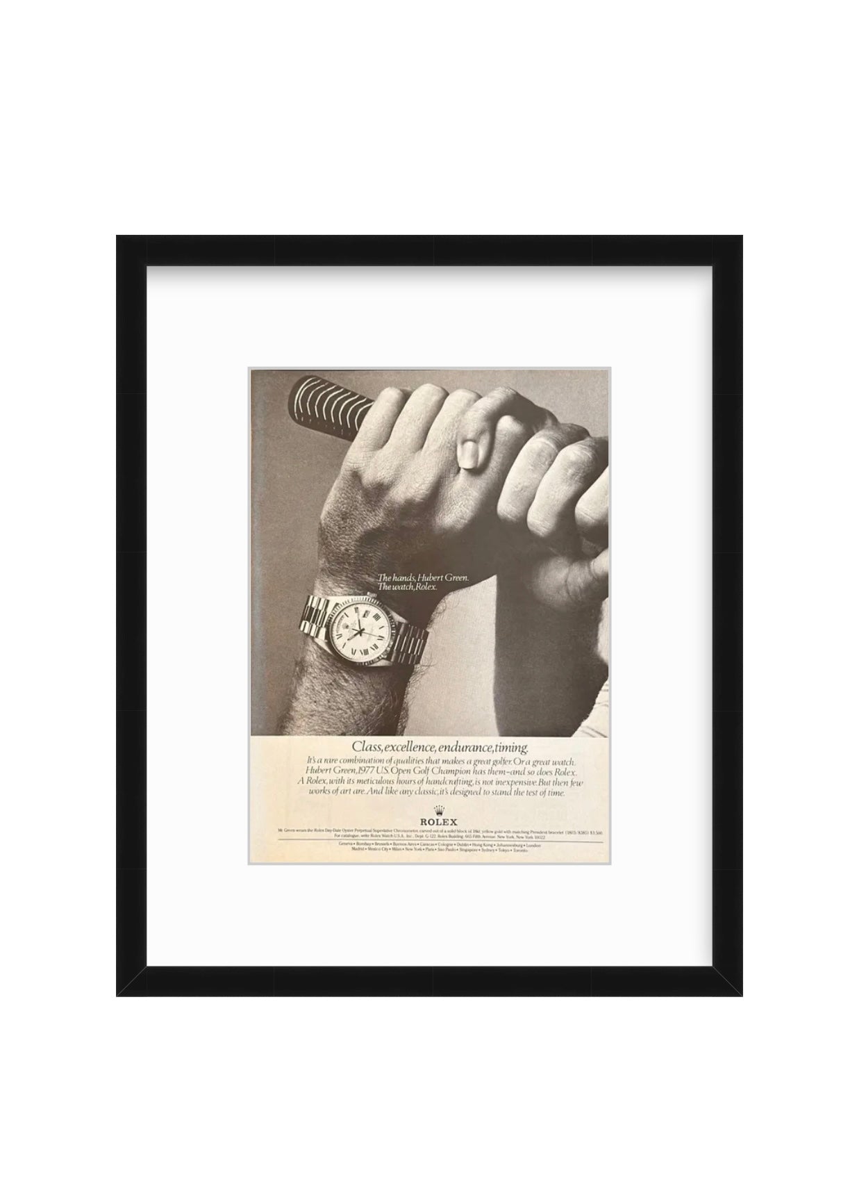 Rolex x Hubert Green – “The Hands” Ad (1978)