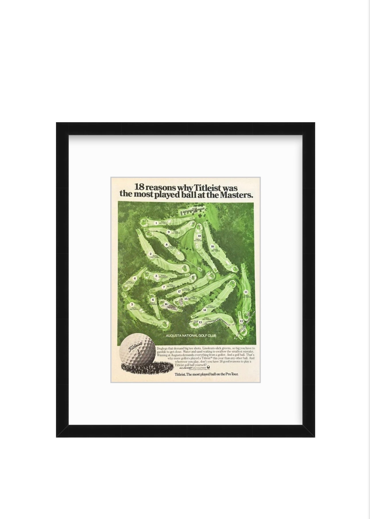 Titleist – “18 Reasons” Masters Ad (SOLD)